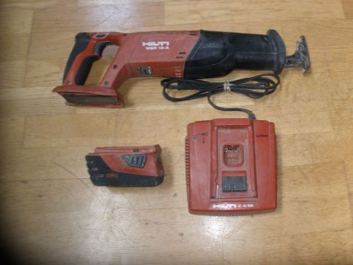 HILTI WSR 18-A 18V HEAVY DUTY CORDLESS RECIPROCATING SAW W/BATTERY &amp; CHARGER