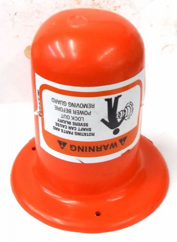 UNKNOWN BRAND ORANGE MOTOR SHAFT PROTECTOR GUARD, 3 HOLES, 4 1/2&#034; LENGTH