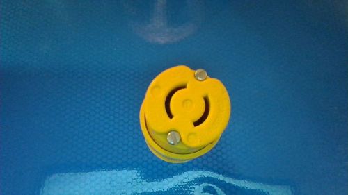 Ge yellow nylon locking plug, , nema l2-20r, 250v, 20a, new-old-stock for sale