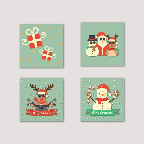 Flexible Magnetic Christmas Stickers 6cm Refrigerator Santa Claus Deer Gift Home