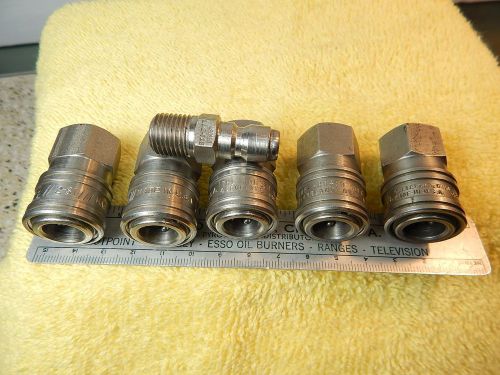 5-Hansen 2-ST Quick Disconnect Coupling &amp;1-LL2-T13 1/4Stainless Steel Connectors