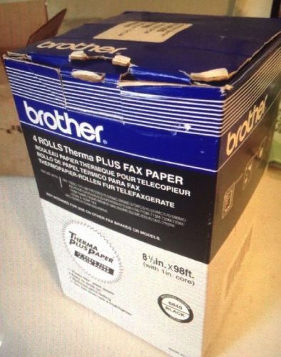 Brother 3 Rolls Therma PLUS FAX PAPER 6840 Black New Old Stock
