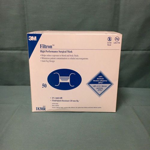 3M Filtron High Preformance Surgical Mask  Ref 1838R Box of 50*