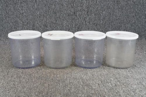 Set Of 4 Cambro Food Containers Clear Plastic With Lids CCP 12