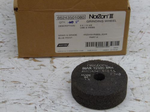 NORTON norzon III grinding wheel 3x1x5.8 lot of 8