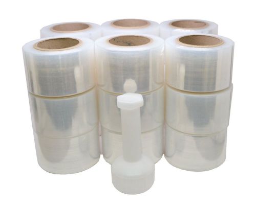 3-inch 1000&#039; 80-gauge cast narrow banding stretch wrap film (18 rolls) for sale