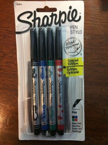 Sharpie Wraps Pen, Fine Point, 4-Pack, Assorted Colors (1924214)