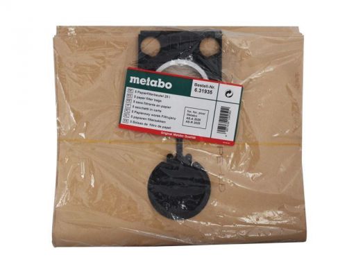 Metabo - Paper Filter Bags (5) For ASR Wet &amp; Dry Vacuum Cleaners