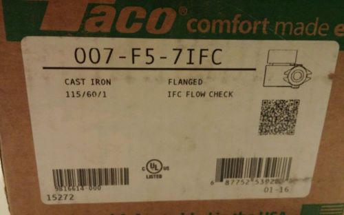 Taco 007-f5-7ifc Cast Iron Circulator Pump With Integral Flow Check