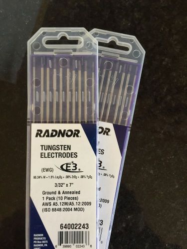 RADNOR 3/32 By 7&#034;  Purple Tungsten Electrodes