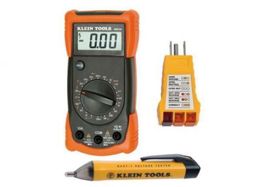 NEW Klein Tools Electrical Multimeter detect standard volt battery Test Kit