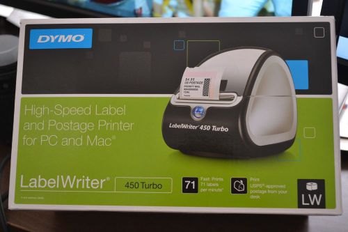 DYMO LabelWriter 450 Turbo Thermal Label Printer (1752265), Free Shipping, New