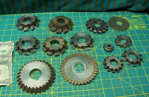 MILLING CUTTERs Lot F &amp; D ITW  BROWN &amp; SHARPE HSS Mill Side USA 1.5 ID
