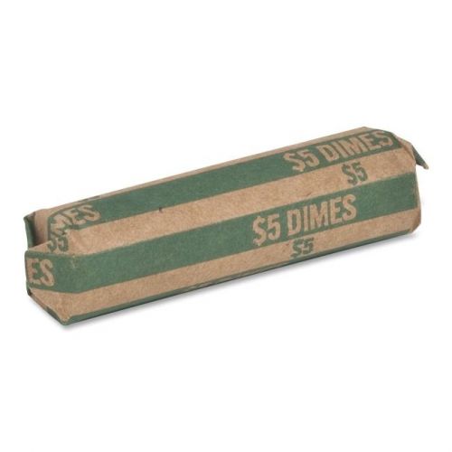 Sparco flat $5.00 dimes coin wrapper 1000 wrap(s) 60 lb paper weight green tcw10 for sale