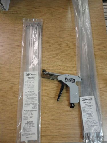 Panduit GS4MT Cable Tie Gun with new metal straps