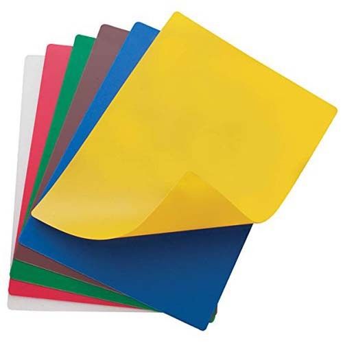 Winco cbf-1218, 12x18-inch flexible cutting mat, 6-color set for sale