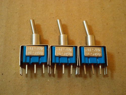 * * 170 PIECES * * BRAND NEW 3A 250VOLT AC / 6A 125VOLT AC 3 PIN ON-ON SWITCHES.