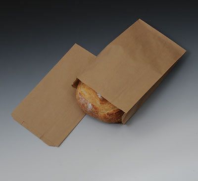8-1/2&#034; x 4-1/2&#034; x 14&#034; 30 lb. Kraft Paper Bread Bag - (1,000 Bags)