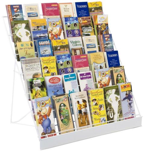 Displays2go wire countertop literature rack 6-tier brochure organizer open sh... for sale
