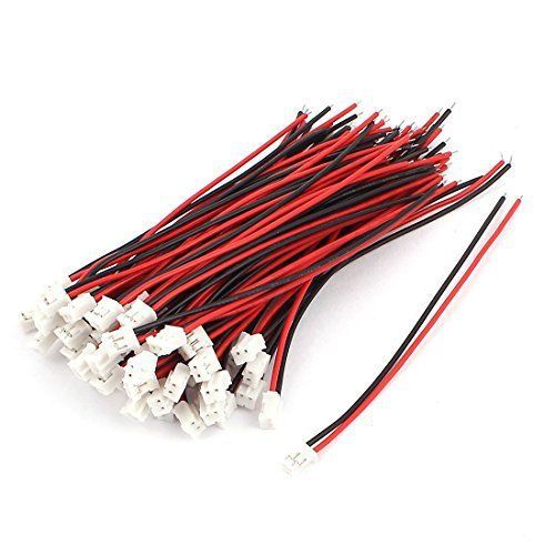 Uxcell jst-xh 2.0mm 2-terminal female socket connector cable wire 100mm 56pcs for sale