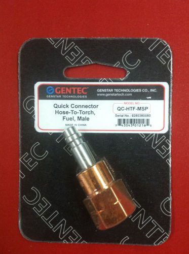 Gentec hose to torch quick connect male fuel fitting qc-htf-msp for sale