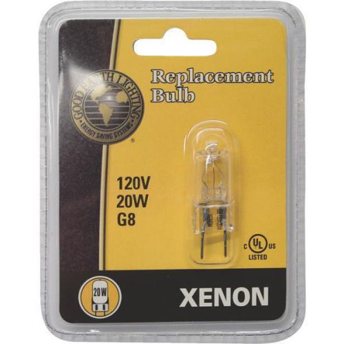 12 Pk Good Earth Lighting G8 20W Replacement Xenon Light Bulb G8-120V20W-XBLB