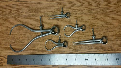 Vintage lufkin rule co inside and outside calipers - lot of 5 - no reserve!!! for sale