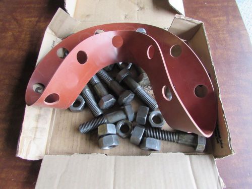 NEW 10&#034; Flange Pack 1/8&#034; RR FF Gasket and Plain Hex Bolts and Nuts