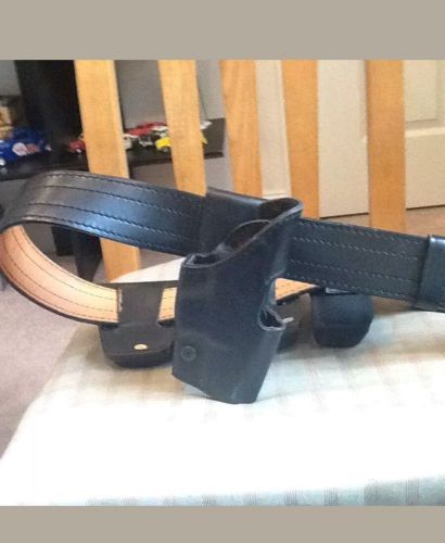 Police Equipment Belt Size 46 For Glock 40 Cal xxl holster hand cuffs