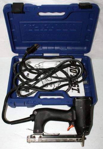 DUO FAST ENC-5418B ELECTRIC CARPET STAPLER in CASE Works NICE FREE SHIP USA