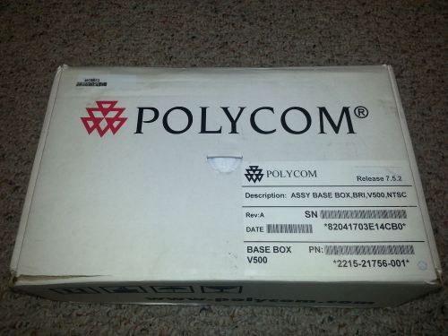 New Polycom V500 Base Box w/ Polycom Accessory Box Video Conference Equipment