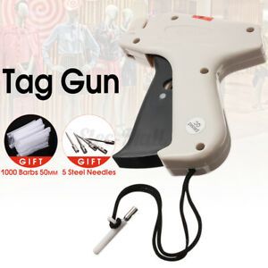 Clothing Regular Garment Price Tag Gun Machine With 1000 Barbs Label 5 Needle US