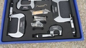 Fowler Vernier Micrometer Set ~ Excellent Condition ~ Outside Set ~ 0-4 inch