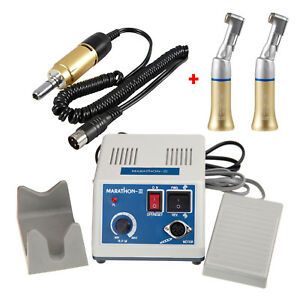 Dental Marathon Electric Micromotor &amp; 35K RPM Handpiece &amp; 2*Contra Angle Gold N3