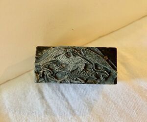 Printing Letterpress Printers Block Eagle With Laurel Leaves