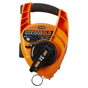 Keson G3X150BOLD Bold Chalk Line Reel with 3X1 Rewind, 12-Ounce Chalk Capacity,