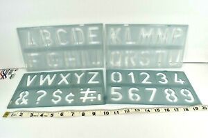 Helix Signwriting Letters Numbers Symbols Stencil Kit 4 Pieces 2&#034; Tall Complete