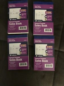 Adams General Purpose Sales Book 2-Part Carbonless White/Canary 3-11/32&#034; x 5-5/8