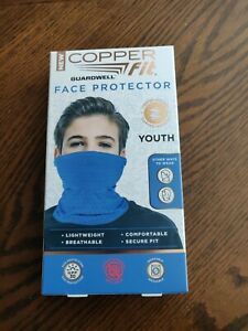 Copper Fit Guardwell Face Protector Youth Mask Blue New