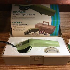 Vintage DYMO 1610-05 Tapewriter Kit Chrome Label Maker In Hard Case Functions