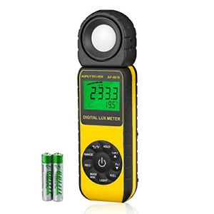 Light Meter, lux Meter AP-881E Recording Light Meter for Plants with Display