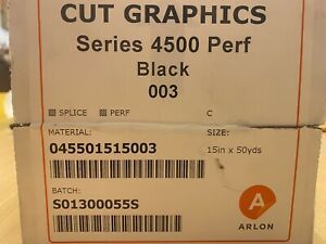Cut Graphics Series 4500 Perf, Black 003 15”x 150’ 6yr Outdoor