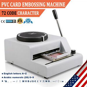 72 Character Letter Manual Embosser Stamping Machine PVC Credit Card DIY Maker