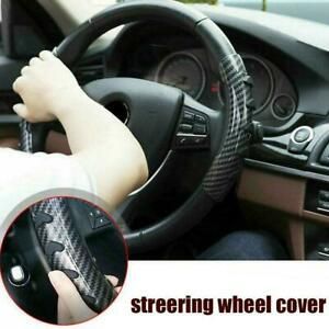 2 x Universal Car Interior Steering Wheel Booster Cover Carbon Fiber Hot