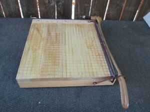 Vintage INGENTO No. 4 Paper Cutter 12 in. Sharp Blade **Free Shipping** LQQK!!