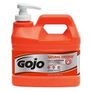 GOJO NATURAL ORANGE Pumice Hand Cleaner, 1/2 Gallon Quick Acting Lotion Hand Cle