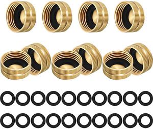 10 Pieces 3/4 Inch Brass Hose Cap Hose End Cap Spigot Cap Garden Hose Female End