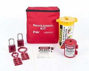 ZING 2733 RecycLockout Lockout Tagout Kit with Aluminum Padlocks 11 Component...