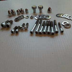 Chrome Hardware Bolt Acorn Nut Washer Allen Head Assortment Lot