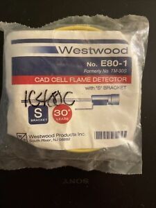 Westwood E80-1 CAD Cell Flame Detector S Bracket 30&#034; Leads E2B4